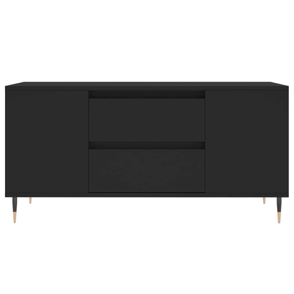 Table basse noir 102x44,5x50 cm bois d’ingénierie - Tables basses