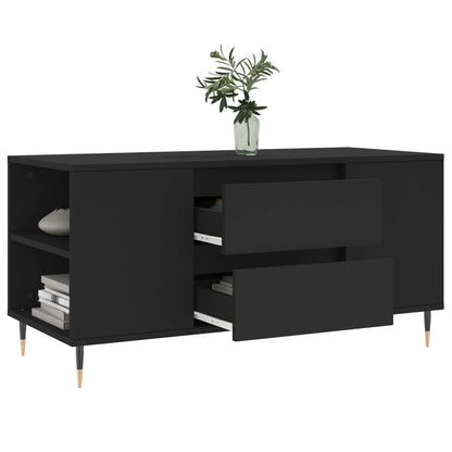 Table basse noir 102x44,5x50 cm bois d’ingénierie - Tables basses