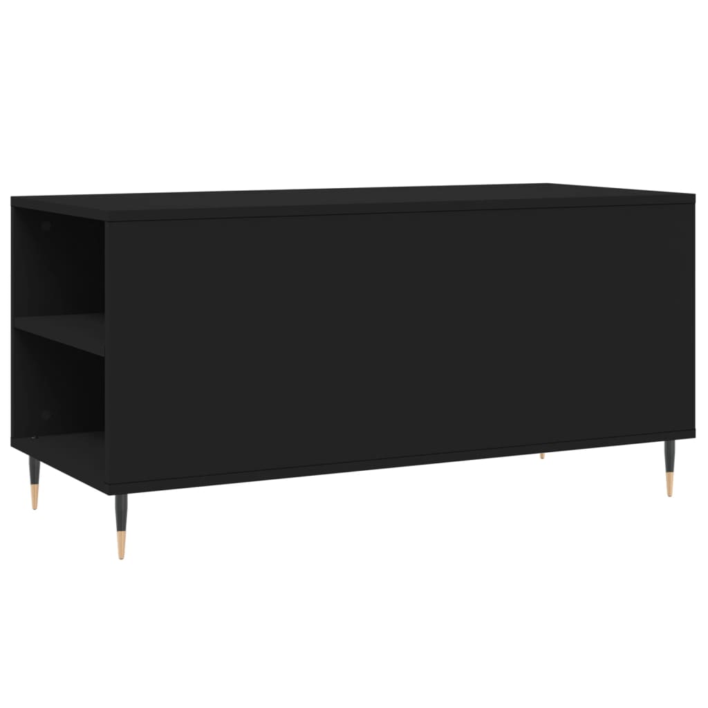 Table basse noir 102x44,5x50 cm bois d’ingénierie - Tables basses