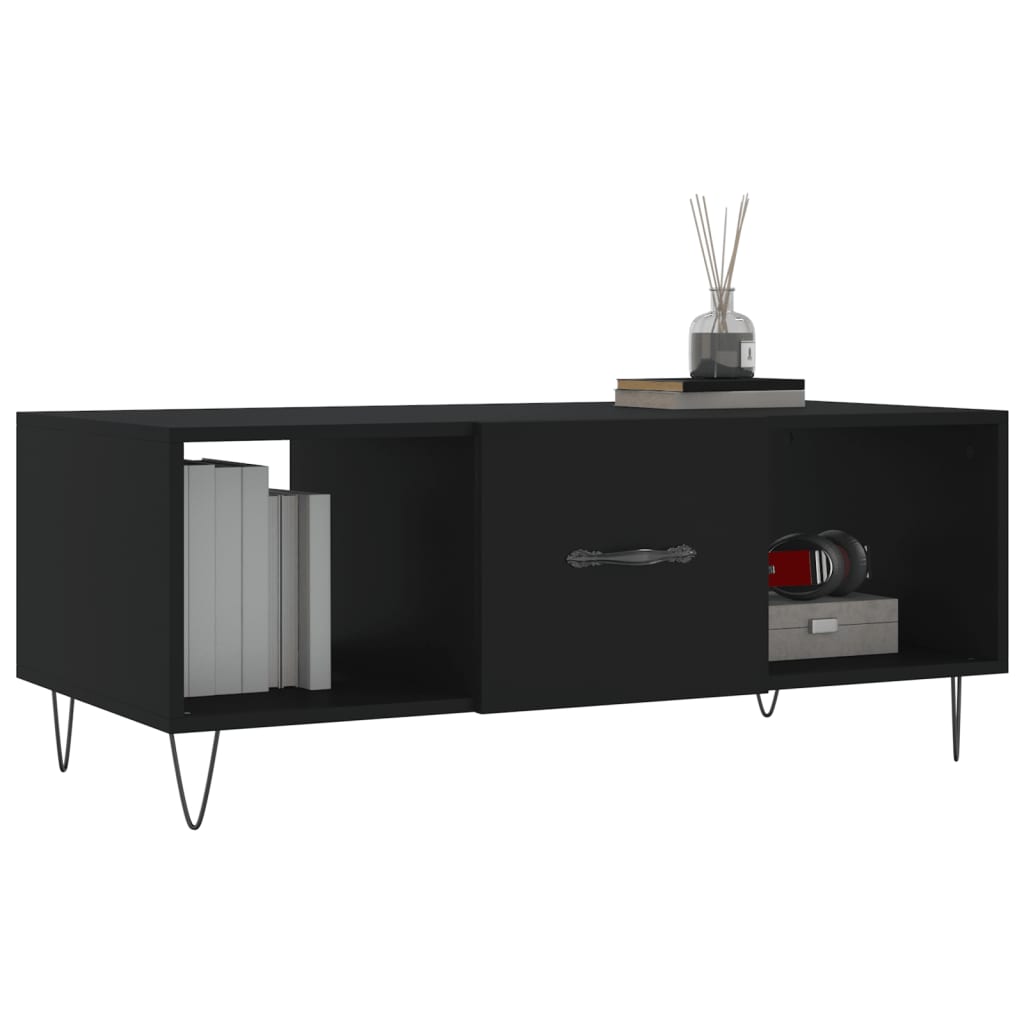 Table basse noir 102x50x40 cm bois d’ingénierie - Tables basses