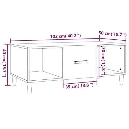 Table basse noir 102x50x40 cm bois d’ingénierie - Tables basses