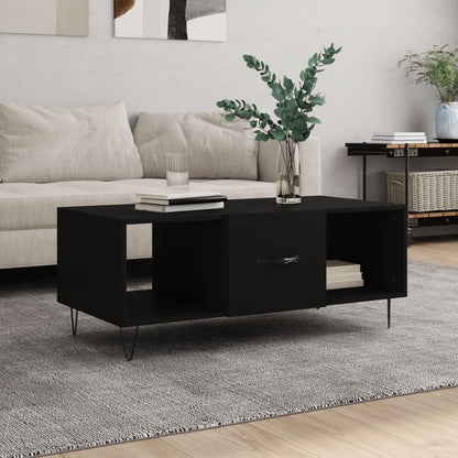 Table basse noir 102x50x40 cm bois d’ingénierie - Tables basses