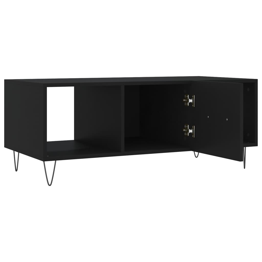 Table basse noir 102x50x40 cm bois d’ingénierie - Tables basses