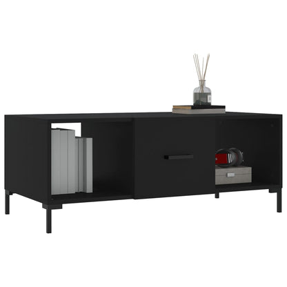 Table basse noir 102x50x40 cm bois d’ingénierie - Tables basses