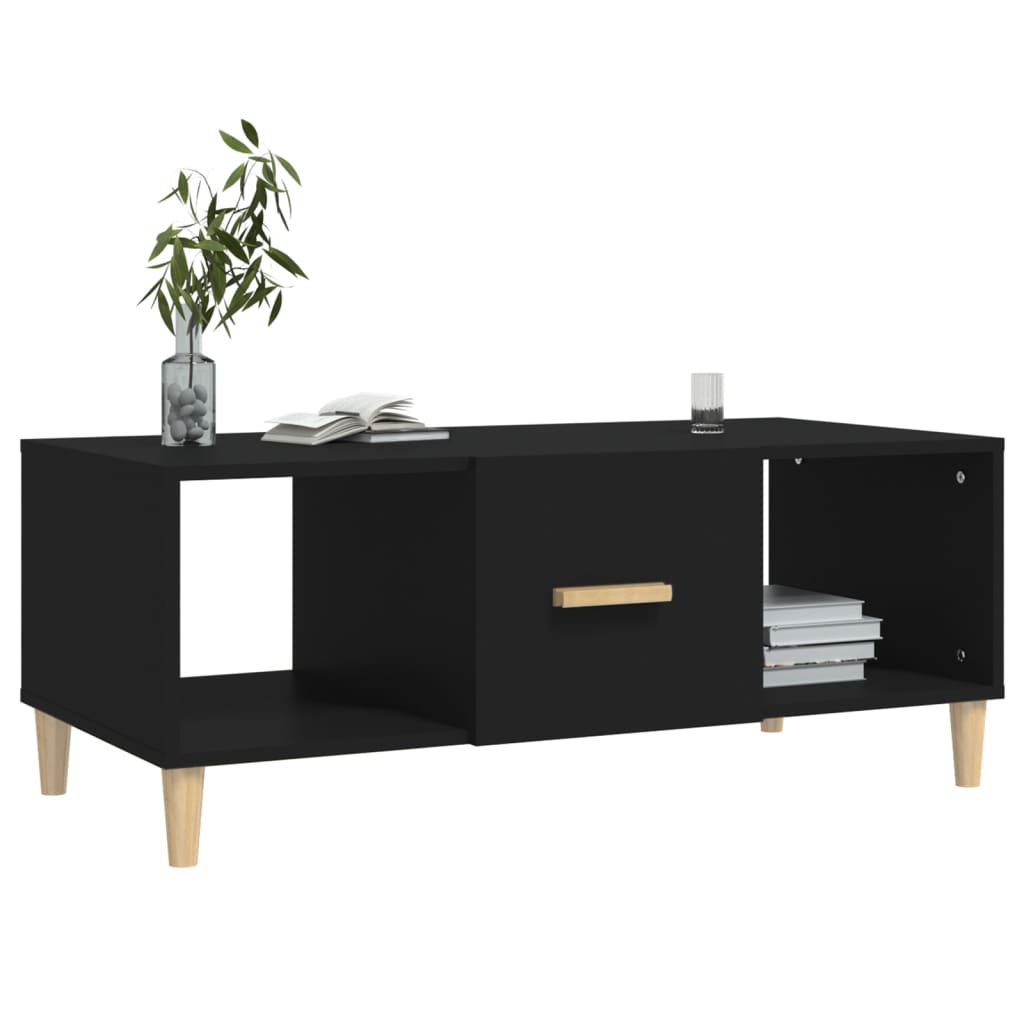 Table basse noir 102x50x40 cm bois d’ingénierie - Tables basses