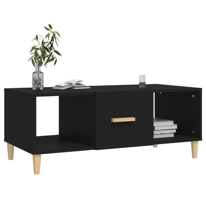 Table basse noir 102x50x40 cm bois d’ingénierie - Tables basses