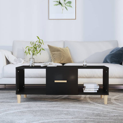 Table basse noir 102x50x40 cm bois d’ingénierie - Tables basses