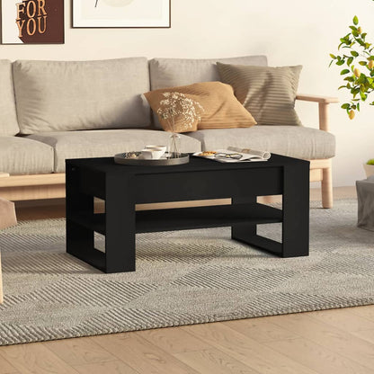 Table basse noir 102x55x45 cm bois d’ingénierie - Tables basses