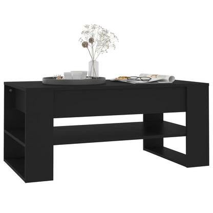 Table basse noir 102x55x45 cm bois d’ingénierie - Tables basses