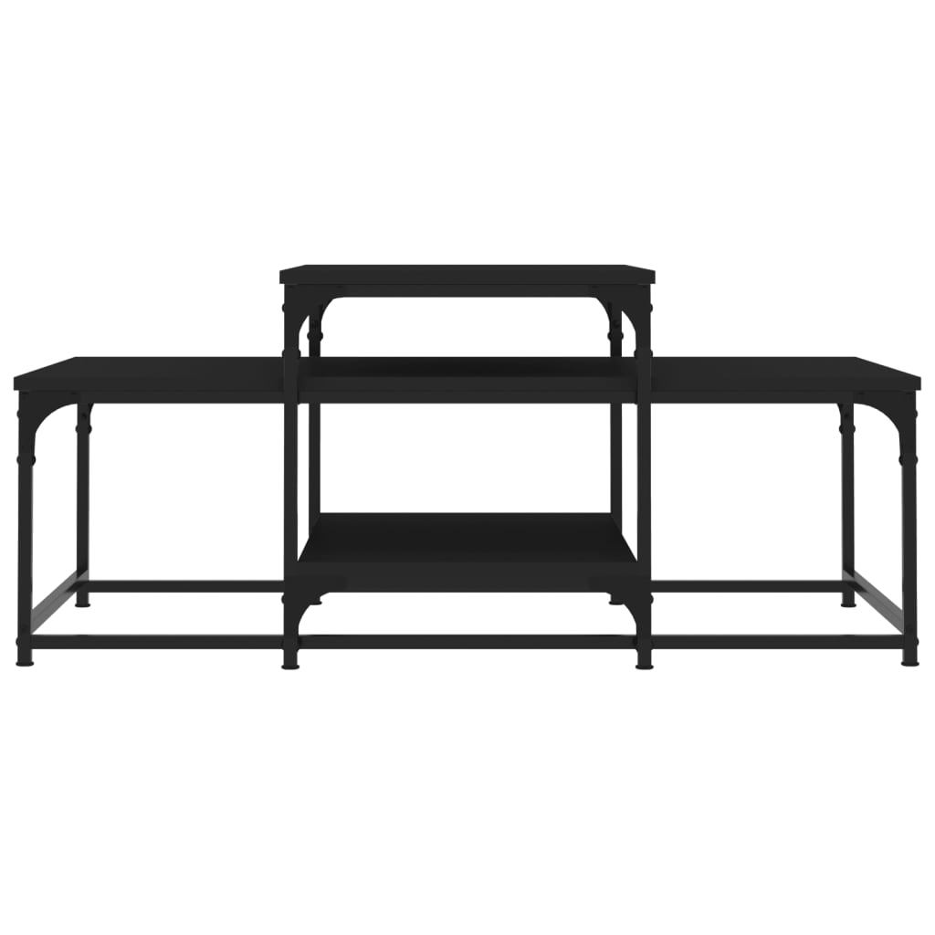Table basse noir 102x60x45 cm bois d’ingénierie - Tables basses