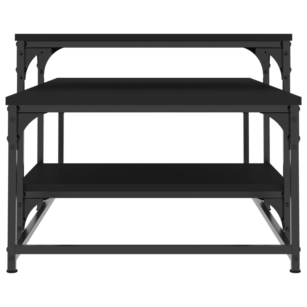 Table basse noir 102x60x45 cm bois d’ingénierie - Tables basses