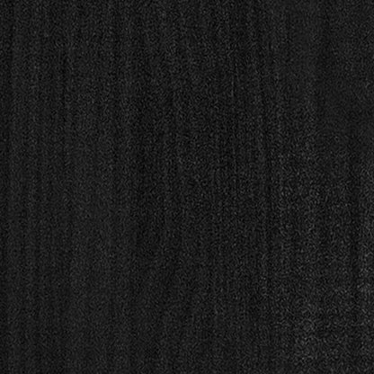 Table basse noir 110x50x34 cm bois de pin massif - Tables basses