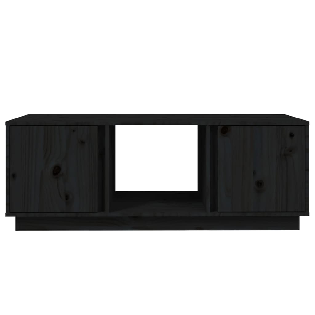 Table basse Noir 110x50x40 cm Bois massif de pin - Tables basses