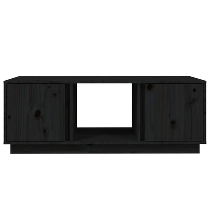 Table basse Noir 110x50x40 cm Bois massif de pin - Tables basses