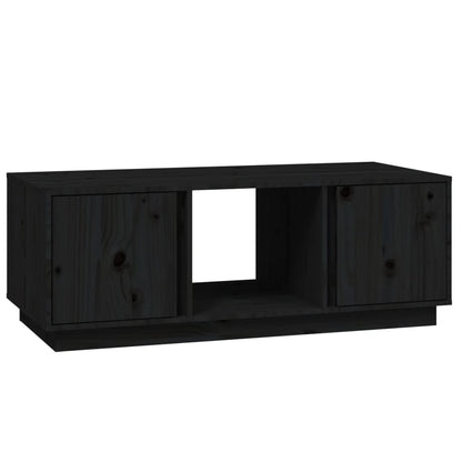 Table basse Noir 110x50x40 cm Bois massif de pin - Tables basses