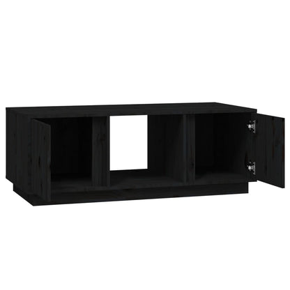 Table basse Noir 110x50x40 cm Bois massif de pin - Tables basses