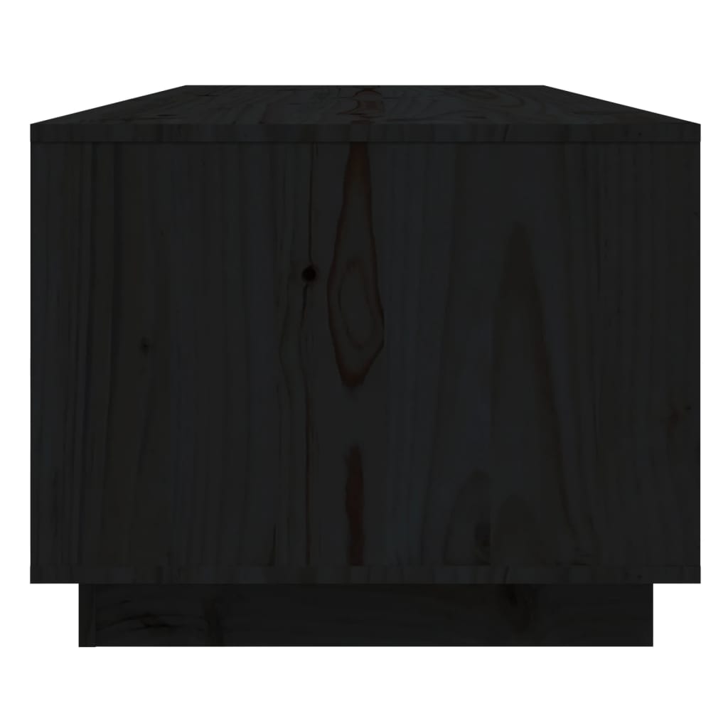 Table basse Noir 110x50x40 cm Bois massif de pin - Tables basses
