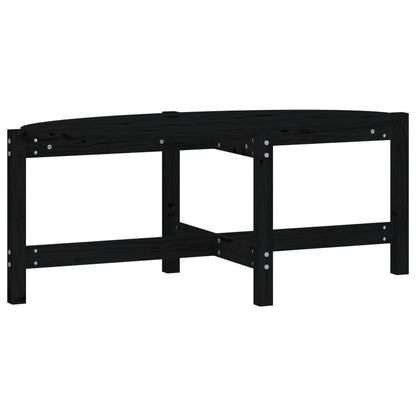 Table basse Noir 118x63x45 cm Bois massif de pin - Tables basses