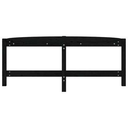 Table basse Noir 118x63x45 cm Bois massif de pin - Tables basses