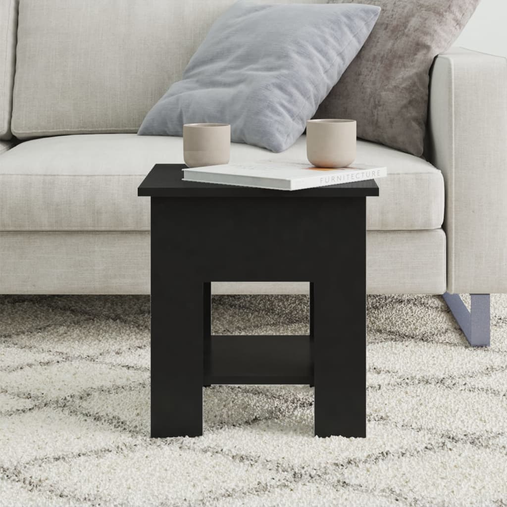 Table basse noir 40x40x42 cm bois d’ingénierie - Tables basses