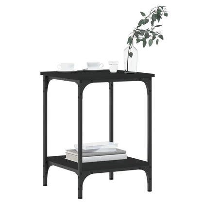 Table basse noir 40x40x55 cm bois d’ingénierie - Tables basses