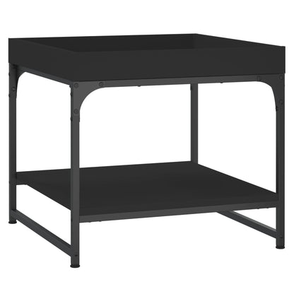 Table basse noir 49,5x49,5x45 cm bois d’ingénierie - Tables basses