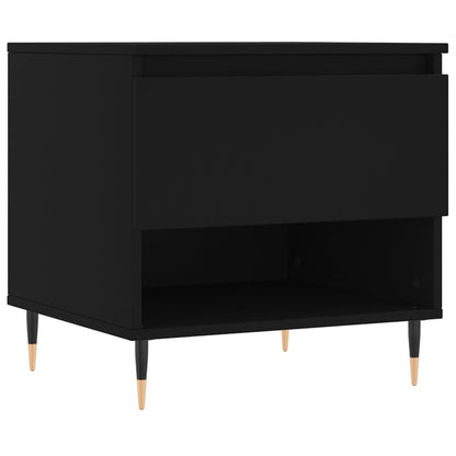 Table basse noir 50x46x50 cm bois d’ingénierie - Tables basses
