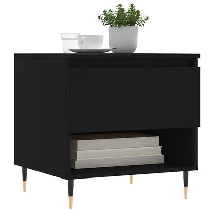 Table basse noir 50x46x50 cm bois d’ingénierie - Tables basses