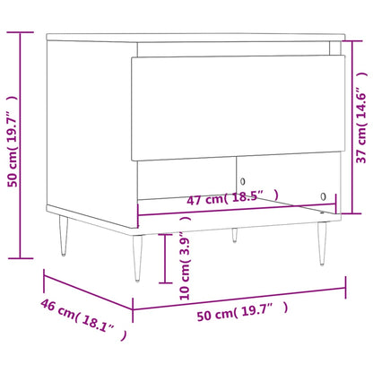 Table basse noir 50x46x50 cm bois d’ingénierie - Tables basses