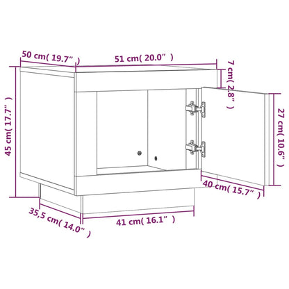 Table basse noir 51x50x45 cm bois d’ingénierie - Tables basses
