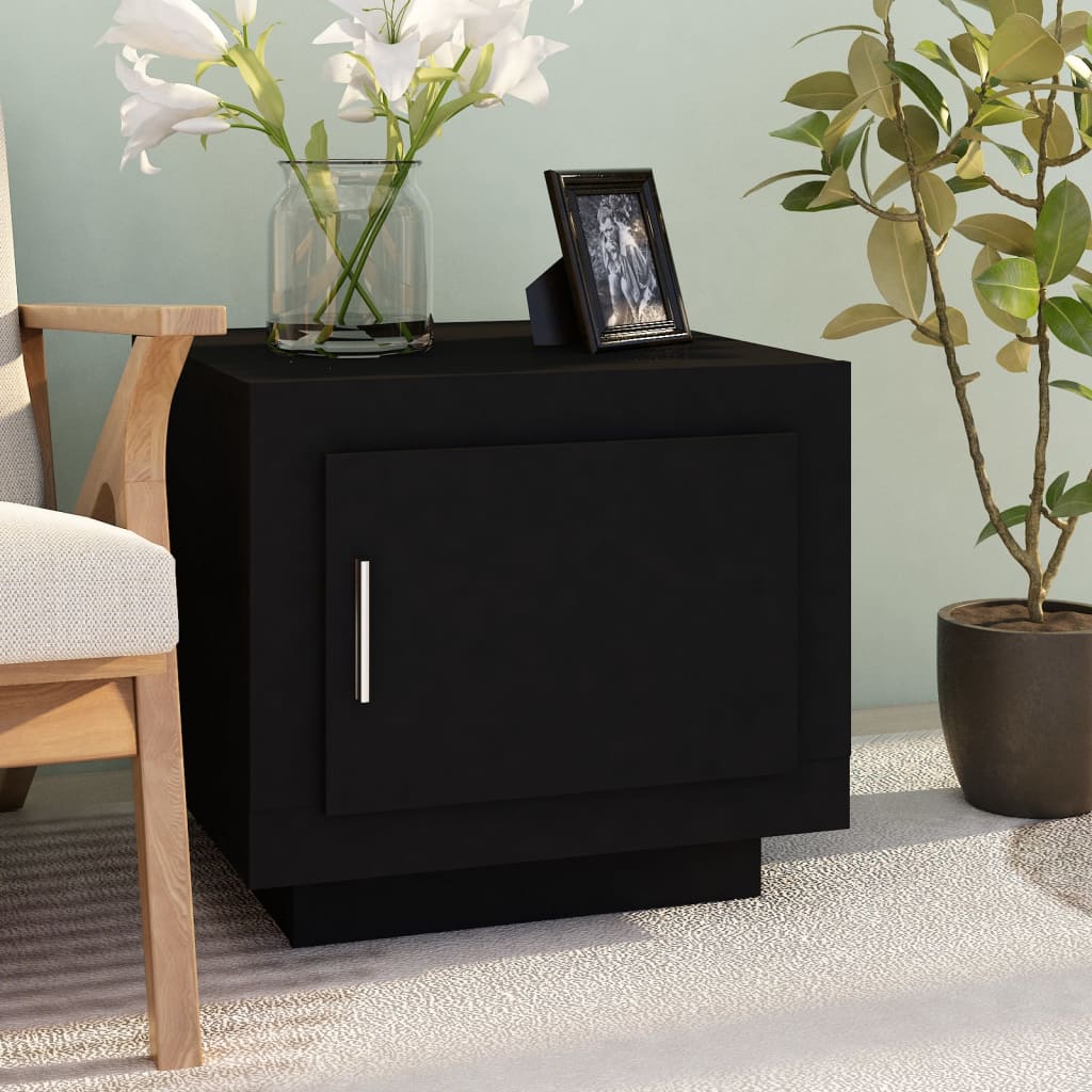 Table basse noir 51x50x45 cm bois d’ingénierie - Tables basses