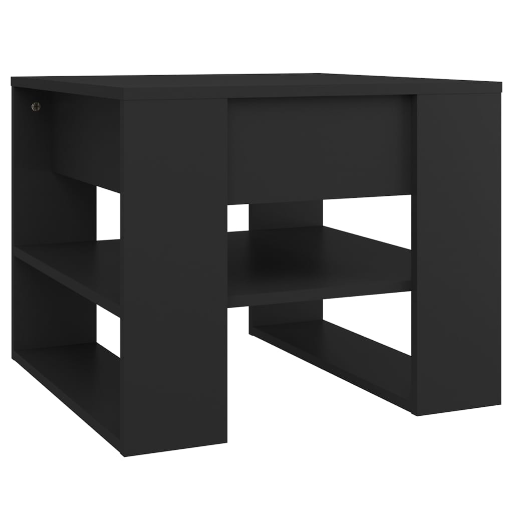 Table basse noir 55,5x55x45 cm bois d’ingénierie - Tables basses