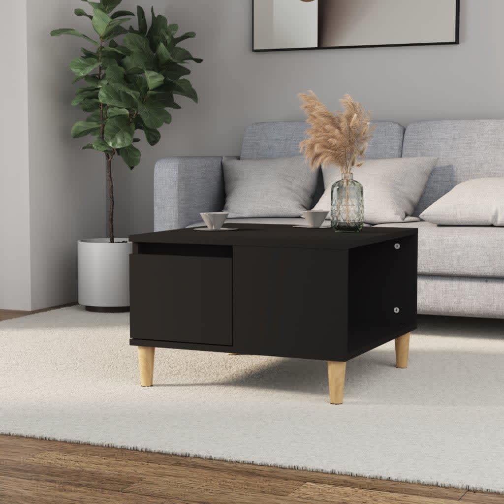 Table basse noir 55x55x36,5 cm bois d’ingénierie - Tables basses