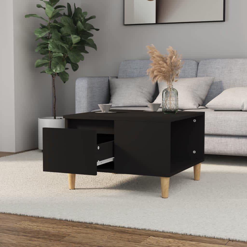 Table basse noir 55x55x36,5 cm bois d’ingénierie - Tables basses