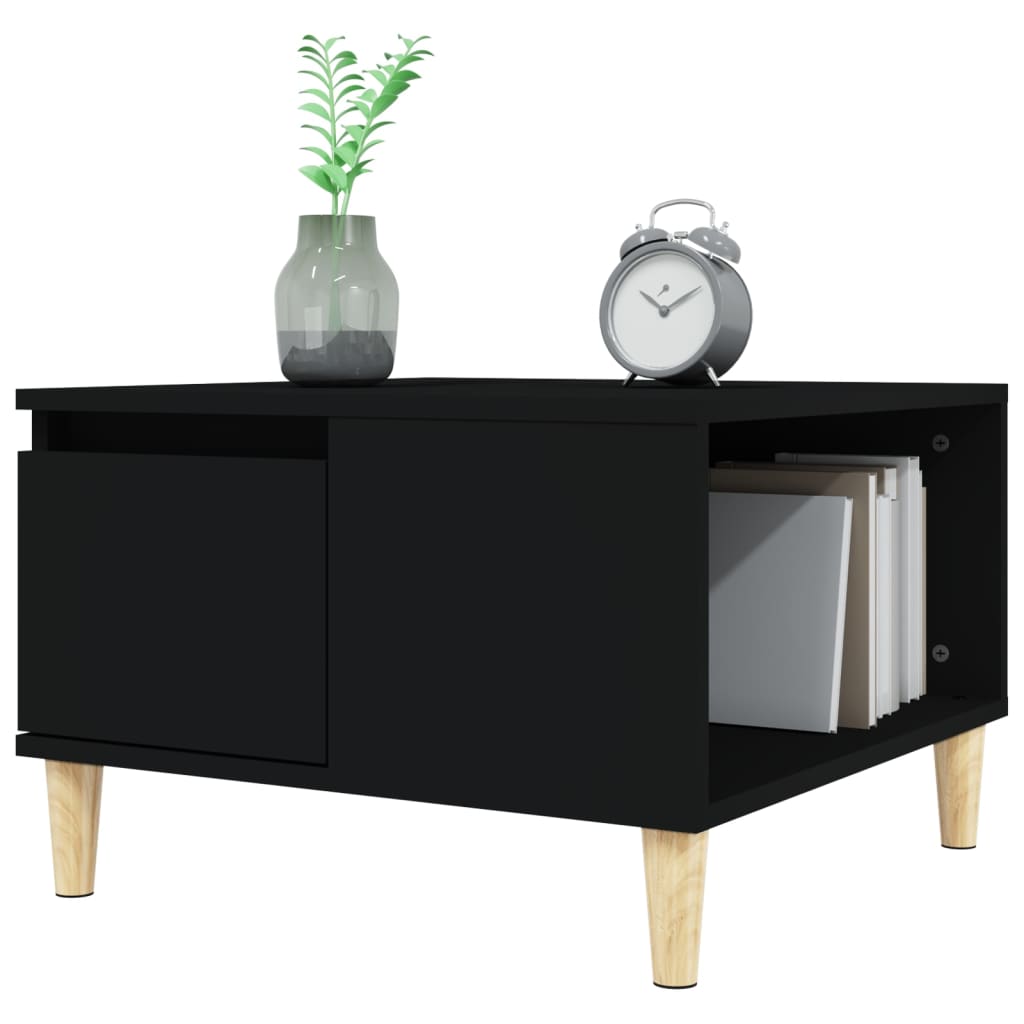 Table basse noir 55x55x36,5 cm bois d’ingénierie - Tables basses