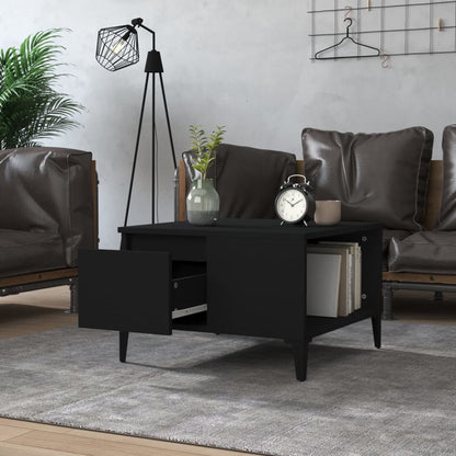 Table basse noir 55x55x36,5 cm bois d’ingénierie - Tables basses