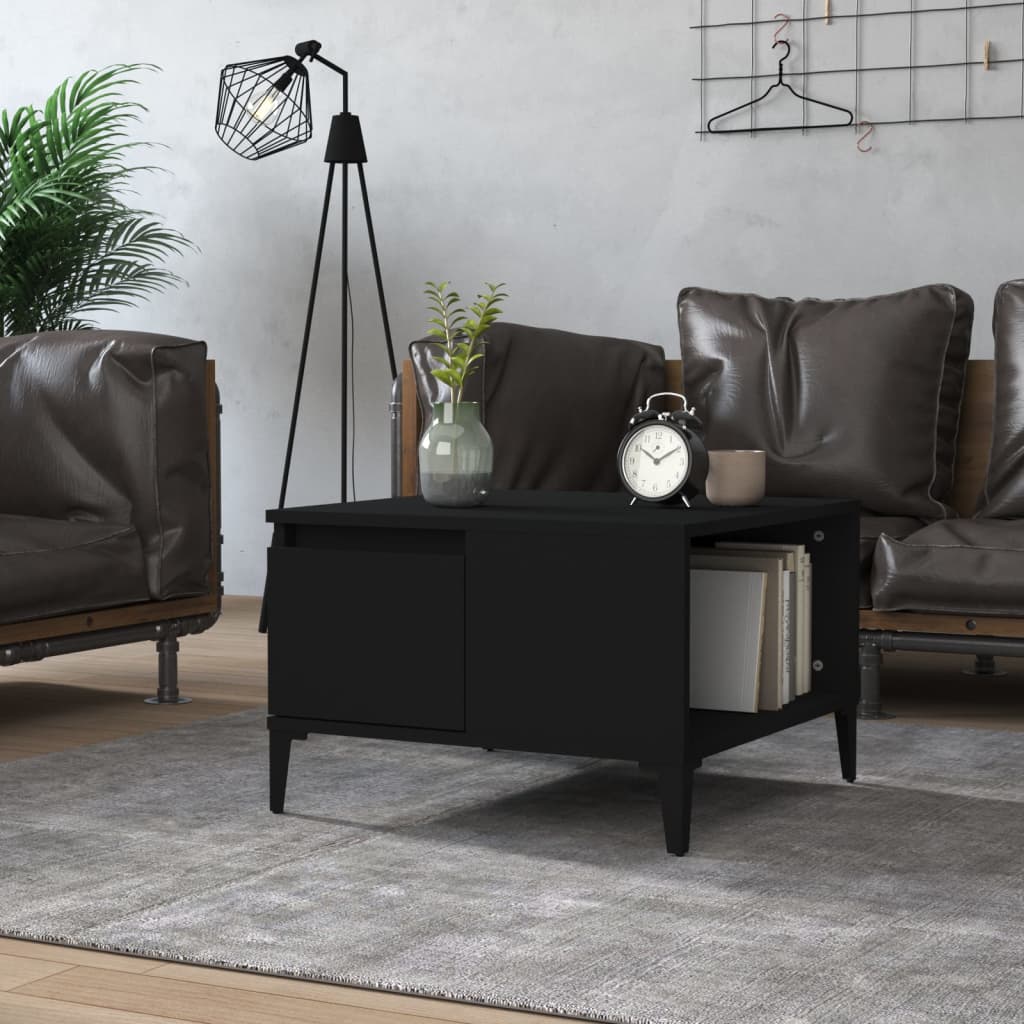 Table basse noir 55x55x36,5 cm bois d’ingénierie - Tables basses