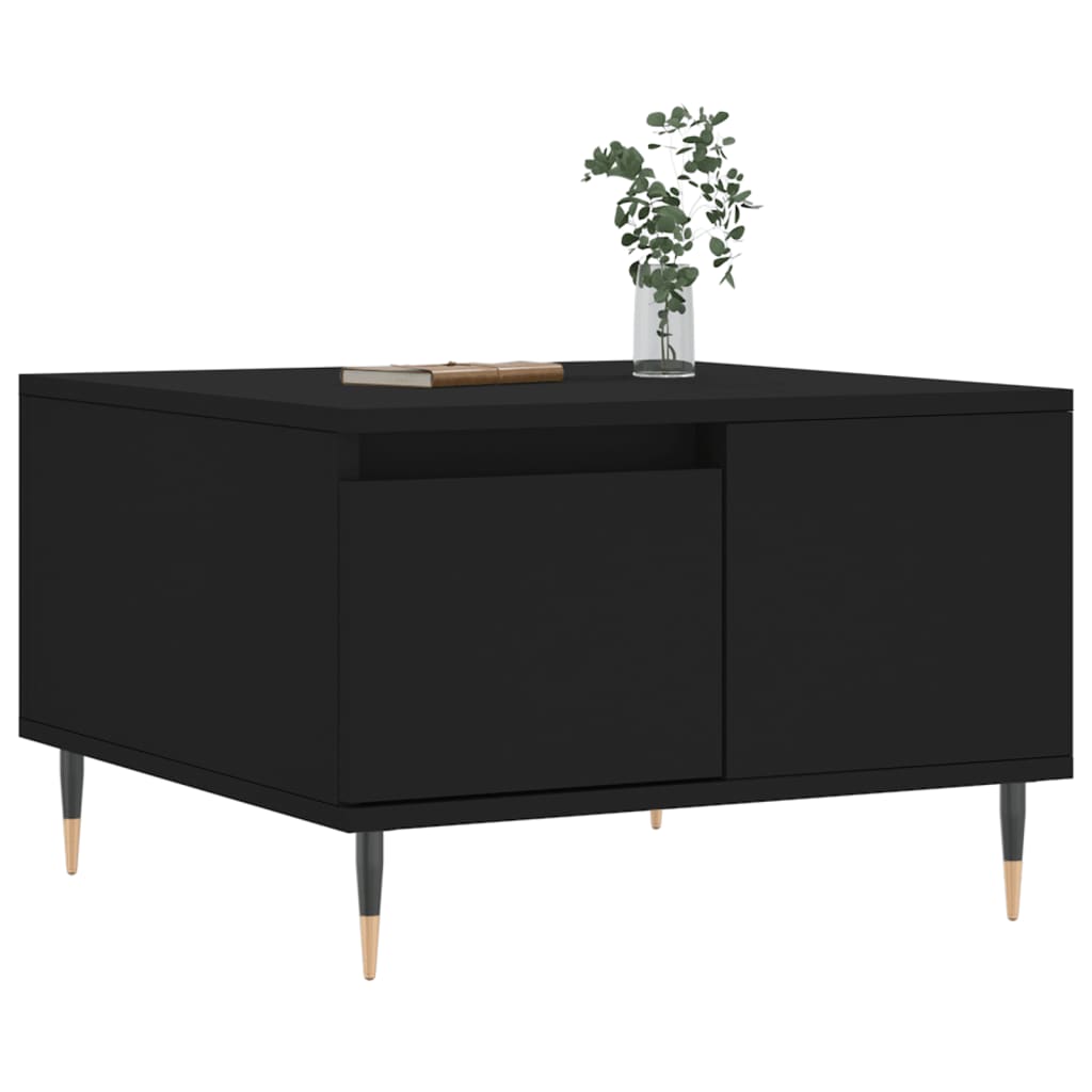 Table basse noir 55x55x36,5 cm bois d’ingénierie - Tables basses