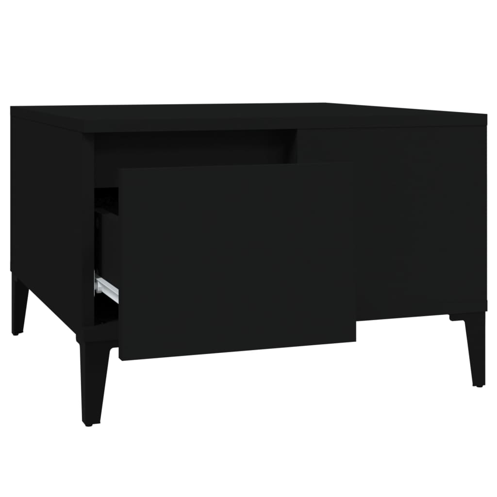 Table basse noir 55x55x36,5 cm bois d’ingénierie - Tables basses