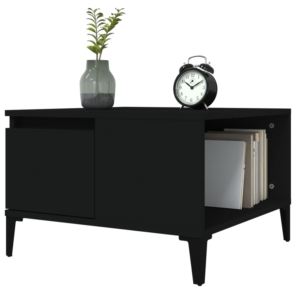 Table basse noir 55x55x36,5 cm bois d’ingénierie - Tables basses