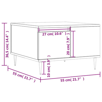 Table basse noir 55x55x36,5 cm bois d’ingénierie - Tables basses