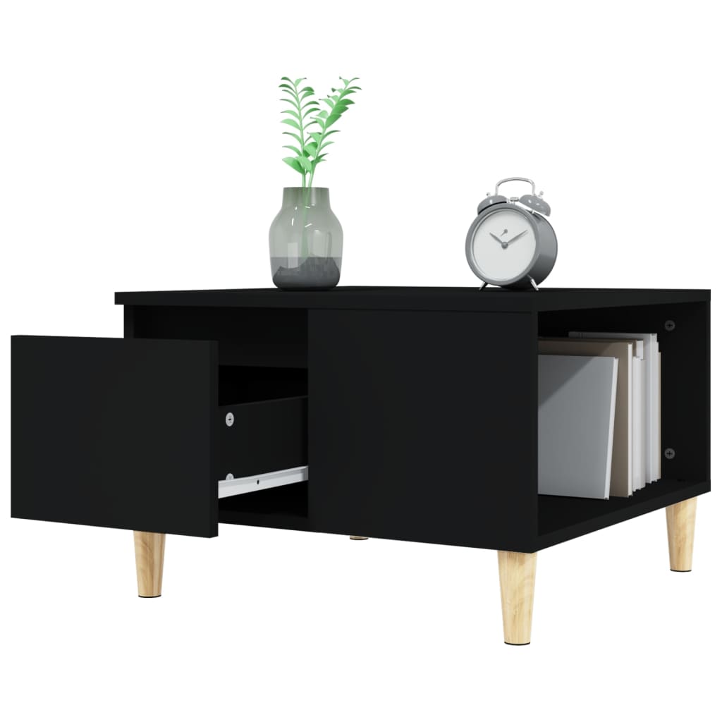 Table basse noir 55x55x36,5 cm bois d’ingénierie - Tables basses