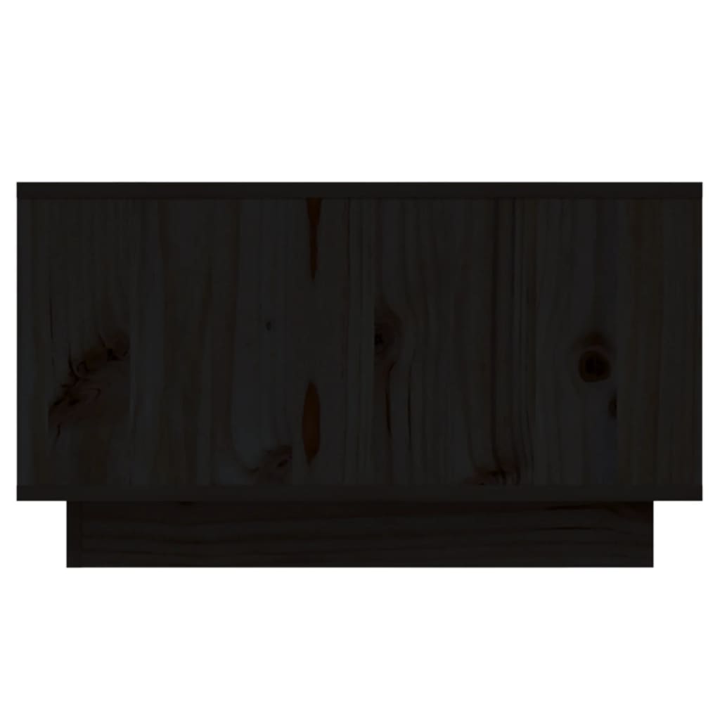 Table basse Noir 55x56x32 cm Bois massif de pin - Tables basses