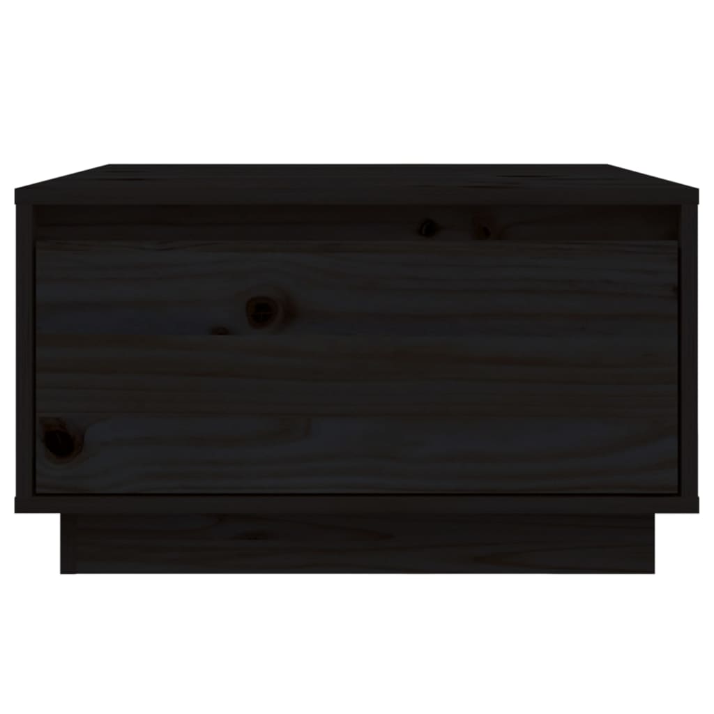 Table basse Noir 55x56x32 cm Bois massif de pin - Tables basses