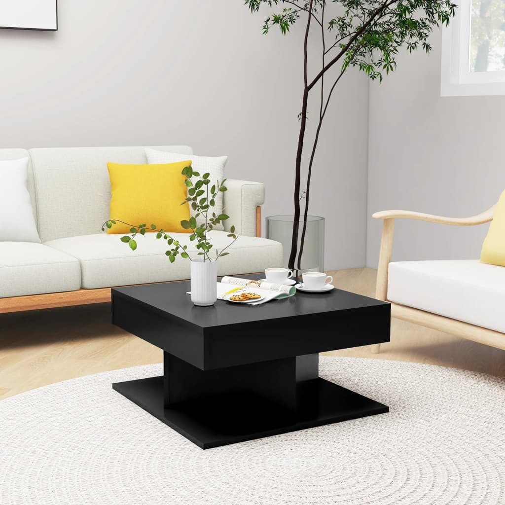 Table basse Noir 57x57x30 cm Bois d’ingénierie - Tables basses