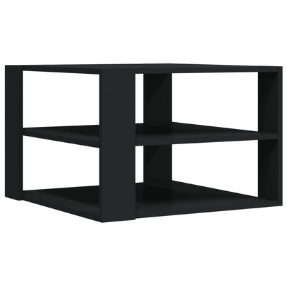 Table basse noir 59,5x59,5x40 cm bois d’ingénierie - Tables basses