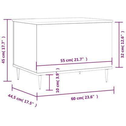 Table basse Noir 60x44,5x45 cm Bois d’ingénierie - Tables basses