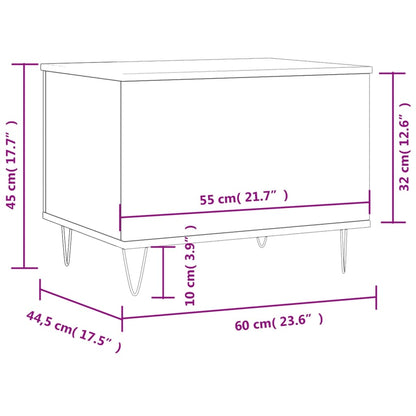 Table basse Noir 60x44,5x45 cm Bois d’ingénierie - Tables basses