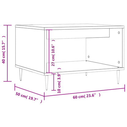 Table basse noir 60x50x40 cm bois d’ingénierie - Tables basses