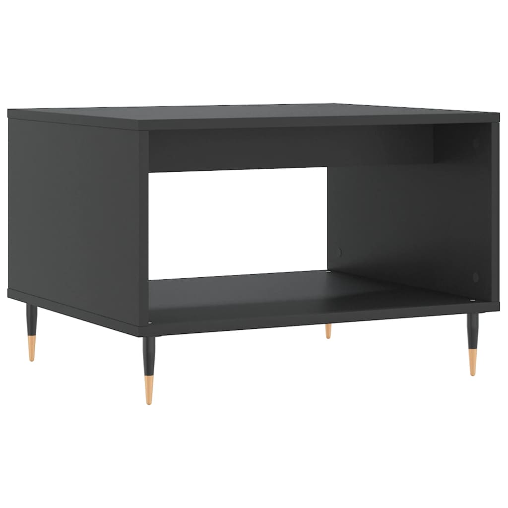 Table basse noir 60x50x40 cm bois d’ingénierie - Tables basses